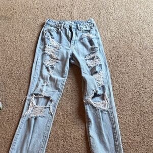 PacSun Light Blue Distressed Boyfriend Jeans